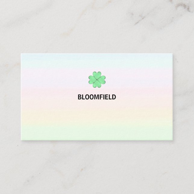 Beautiful Modern Multicolored Pastel Shades Business Card (Front)