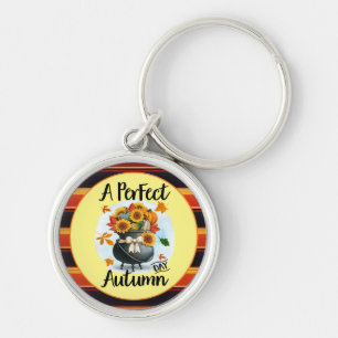 Beautiful Modern Thanksgiving Autumn Collection Keychain