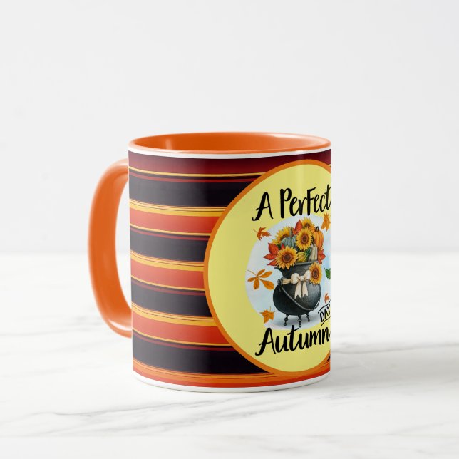 Beautiful Modern Thanksgiving Autumn Collection Mug (Front Left)