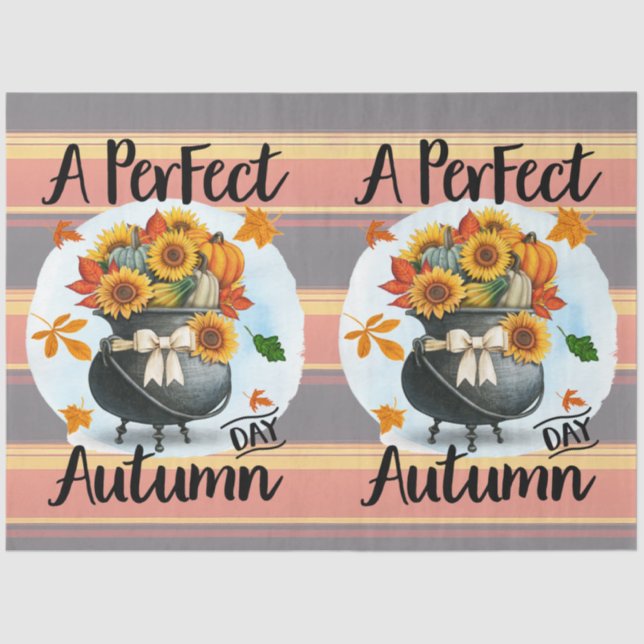 Beautiful Modern Thanksgiving Autumn Collection Tissue Paper (Front)