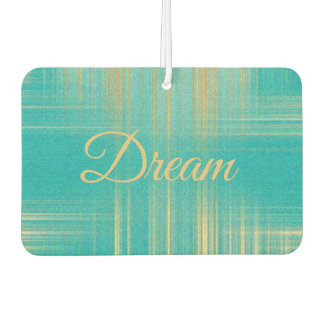 Beautiful Modern Turquoise Blue and Gold Dream Air Freshener