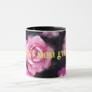 Beautiful Modern Watercolor Pink Roses Collection Mug
