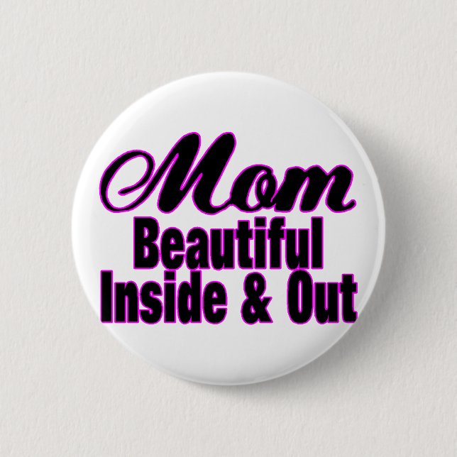 Beautiful Mom 2 Inch Round Button (Front)