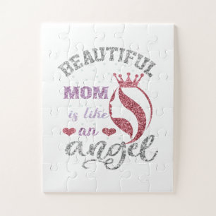 Beautiful mom is like an angel jigsaw puzzle