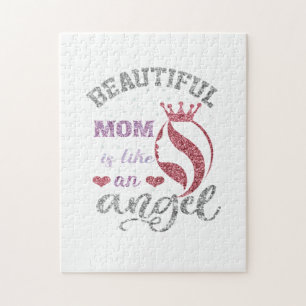 Beautiful mom is like an angel jigsaw puzzle