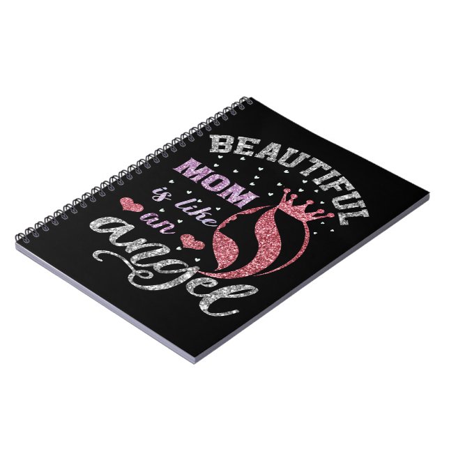 Beautiful mom is like an angel notebook (Left Side)