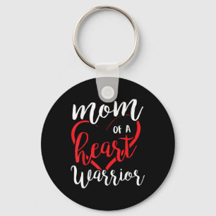 Beautiful Mom Of A Heart Warrior Chd Awareness Shi Keychain