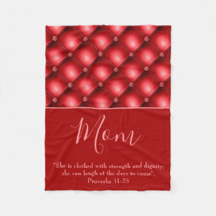 Beautiful Mom Red Fleece Blanket