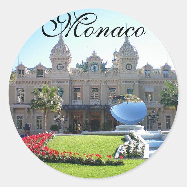 Beautiful Monaco Classic Round Sticker (Front)