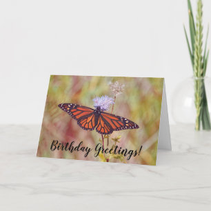 Beautiful Monarch Butterfly Birthday Card