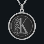 Beautiful Monogram Letter K Mother's Day, Birthday Sterling Silver Necklace<br><div class="desc">She will Love this Sterling Silver Pendant Necklace with her Monogram! Beautiful Monogram Letter K Choose Size, Style and Metal Finish Mother's Day, Birthday, Engagement, Bridesmaid Gift Idea! Lovely Jewellery For Her! Remember Mom, Sister, Daughter, Aunt, Niece, Girlfriend, Grandma, Wife, and Friends! See more Monogram Magic Gifts at VanOmmeren on...</div>