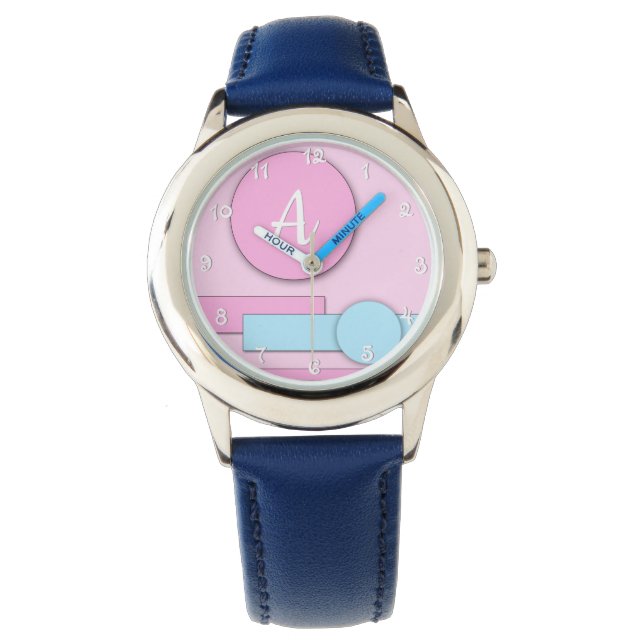 Beautiful Monogram Wrist Watch For Children (Front)