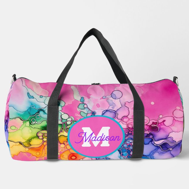 Beautiful monogrammed duffel bag (Front)
