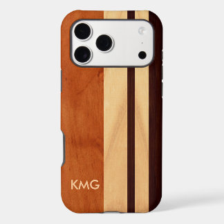 Beautiful Monogrammed Wood Stripes Pattern