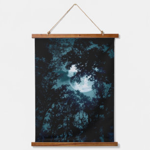 Beautiful Moon Glow Though Trees  Hanging Tapestry