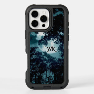 Beautiful Moon Glow Though Trees Monogram