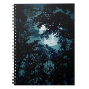 Beautiful Moon Glow Though Trees Notebook