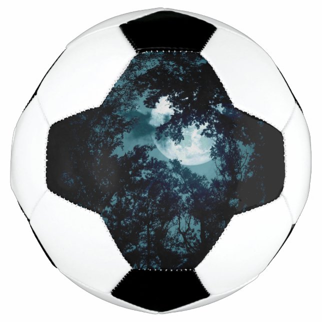 Beautiful Moon Glow Though Trees  Soccer Ball (Front)