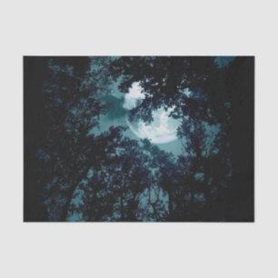 Beautiful Moon Glow Though Trees  Tissue Paper