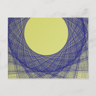 beautiful moon light shine blue colour postcard