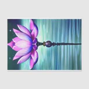 Beautiful Moonlit Pink Lotus Flower Tissue Paper