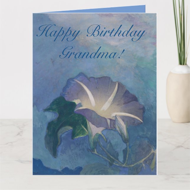 Beautiful Morning Glory Customizable Greeting Card (Front)