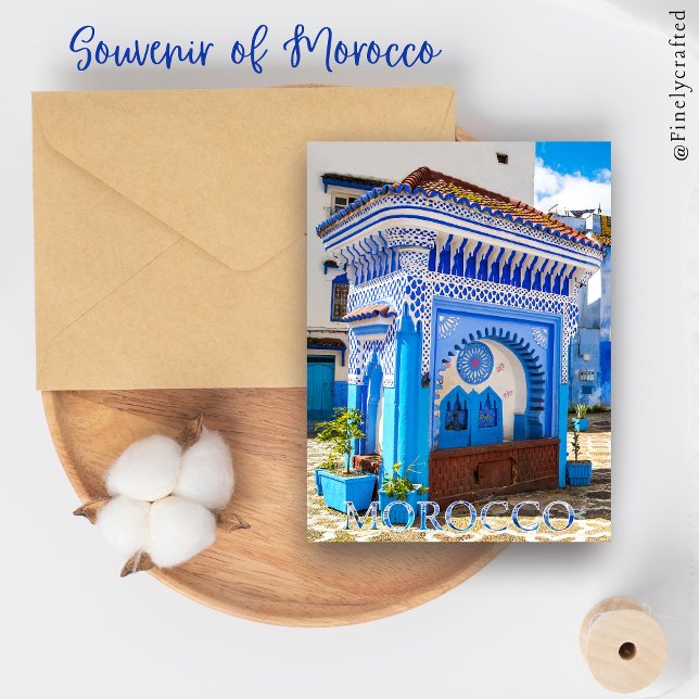 Beautiful Moroccan Chefchaouen Blue Medina Postcard (Creator Uploaded)