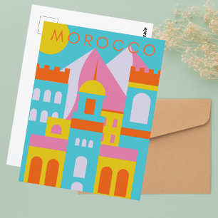 Beautiful Moroccan Marrakech Medina Architecture  Postcard