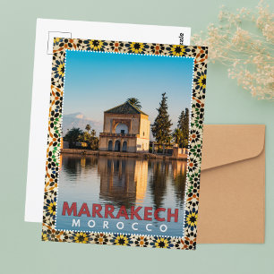 Beautiful Moroccan Marrakech Menara Architecture  Postcard