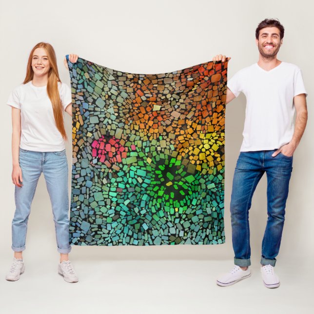 Beautiful mosaic fleece blanket (In Situ)