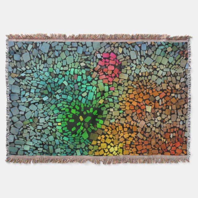 Beautiful mosaic throw blanket (Front)