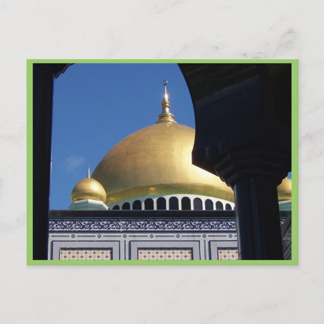 Beautiful Mosque With Gold Plated Dome Postcard (Front)