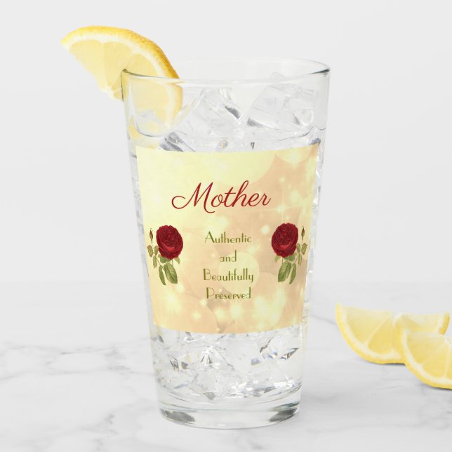Beautiful Mother quote Glass (Front Ice)