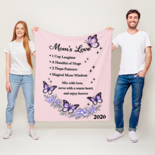 Beautiful Mother's Day Mom's Love Fleece Blanket