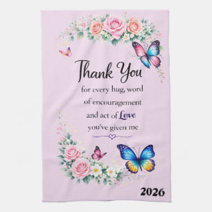 Beautiful Mother's Day Thank You Kitchen Towel