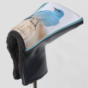 Beautiful Mountain Bluebird on the Beach Golf Head Cover