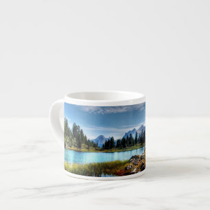 Beautiful Mountain Meadows Lake Espresso Mug