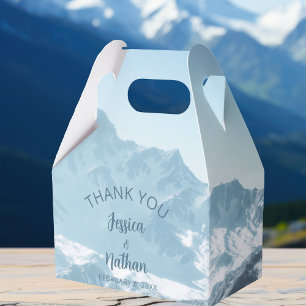 Beautiful Mountain Photography Winter Wedding Favor Box