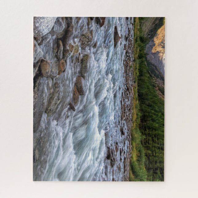 Beautiful Mountain Stream Flowing Over Rocks Jigsaw Puzzle (Vertical)