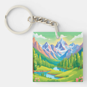Beautiful Mountains Keychain
