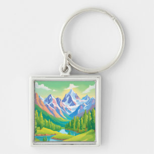 Beautiful Mountains Keychain
