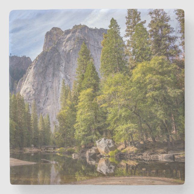 Beautiful Mountains of Yosemite Stone Coaster (Front)