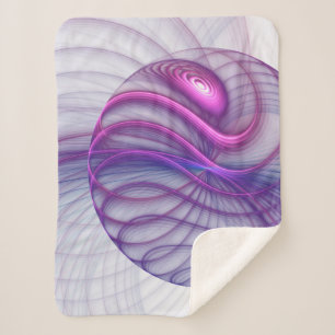 Beautiful Movements Abstract Fractal Art Pink Sherpa Blanket