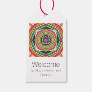 Beautiful Multi-Color Kente Kaleidoscope Gift Tags