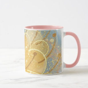 Beautiful multi colored golden flowers, mug
