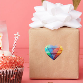 Beautiful Multi-colour Heart Stickers