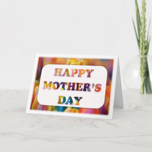Beautiful Multicolor Mother's Day Card