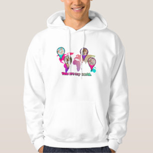 Beautiful Multicolor World Map Photo Collage Hoodie