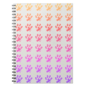 Beautiful Multicolored Pastel Paws Notebook