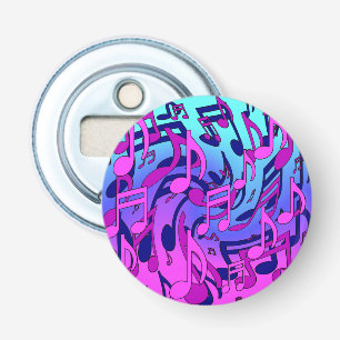 Beautiful Music Colourful Lively Musical Pattern Bottle Opener